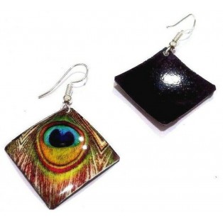 PEACOCK - Contemporary Women Earrings Jewelry Hook Drop Dangle Fashion Gift N17